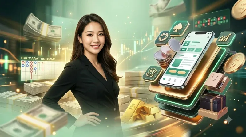dealer-chia-bai-tren-ban-baccarat-voi-chip-va-bai Dealer chia bài trên bàn baccarat với chip và bài