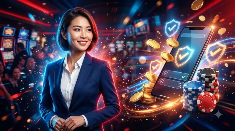 kinh-lup-kiem-tra-tai-lieu-dien-thoai-voi-bieu-tuong-khien-bao-ve-va-bieu-tuong-ho-tro-khach-hang-the-hien-cach-kiem-tra-uy-tin-casino Kính lúp kiểm tra tài liệu, điện thoại với biểu tượng khiên bảo vệ và biểu tượng hỗ trợ khách hàng, thể hiện cách kiểm tra uy tín casino